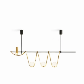 Linear Island Chandelier flowerpot LED lamp