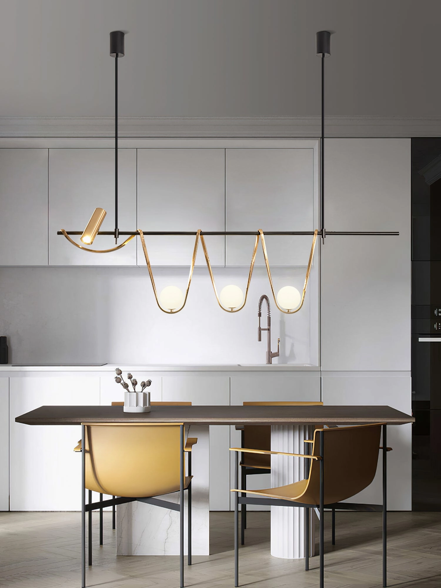 Linear Island Chandelier