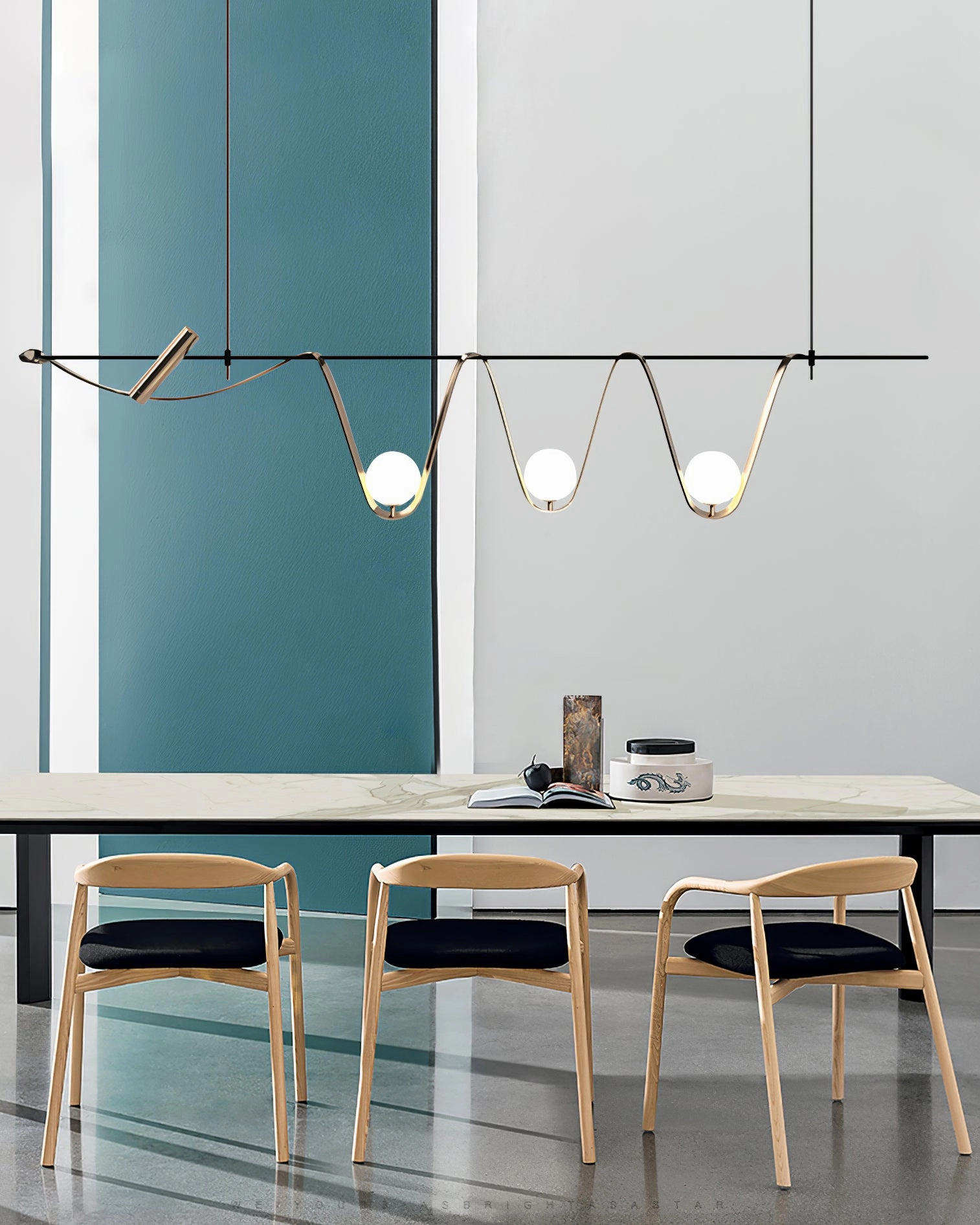 Linear Island Chandelier