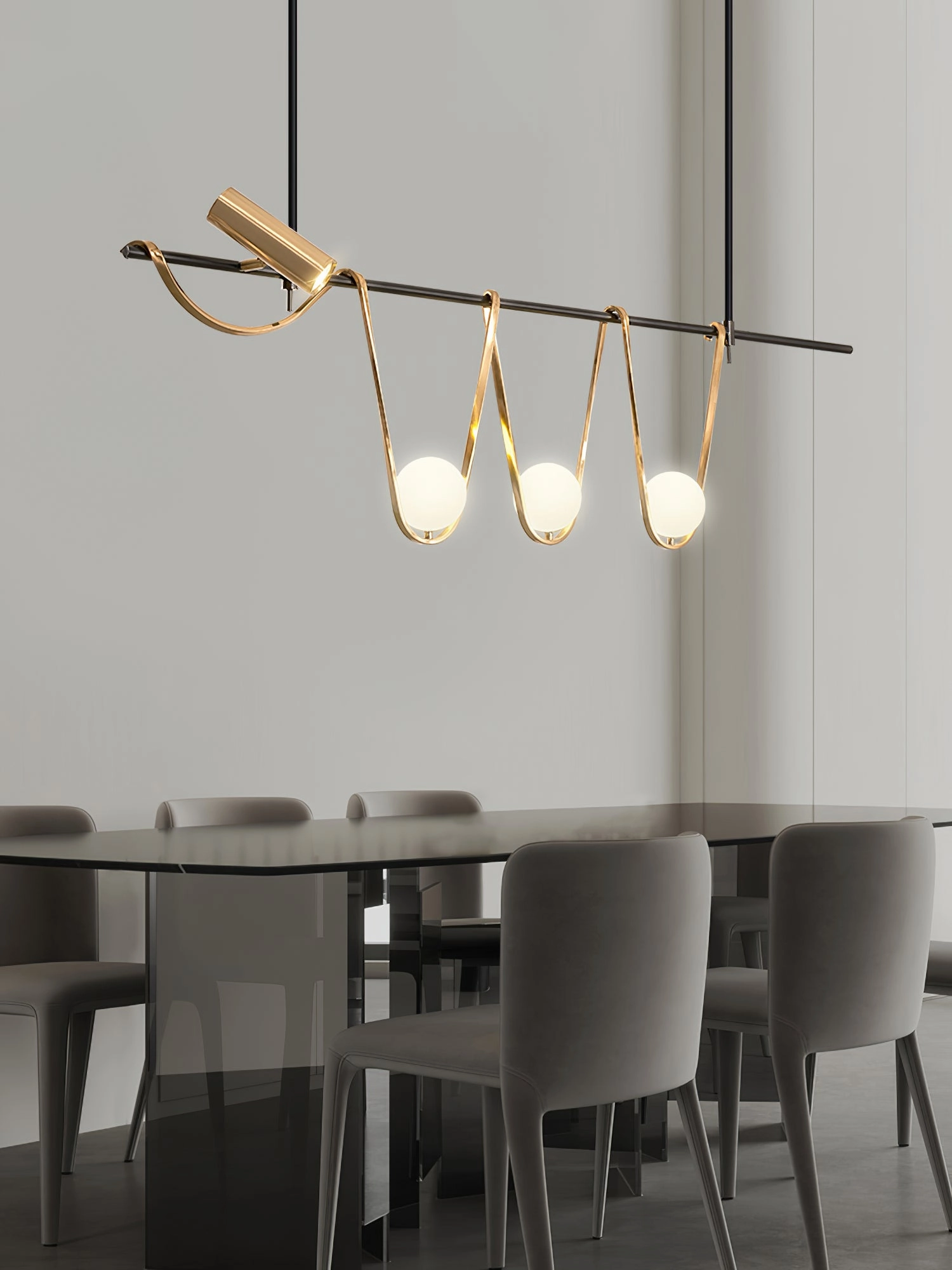Linear Island Chandelier
