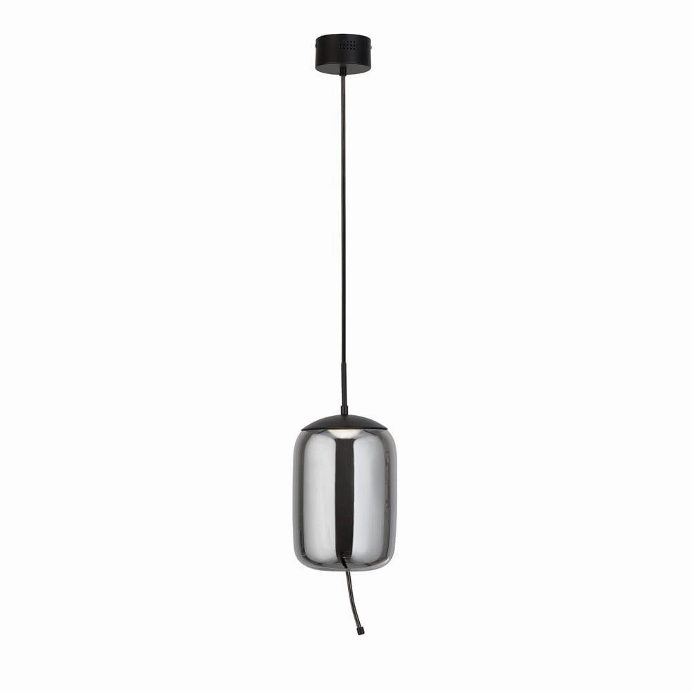 Lisbon 1 Light Black And Smoked Glass LED Ceiling Pendant minimalist ceiling light