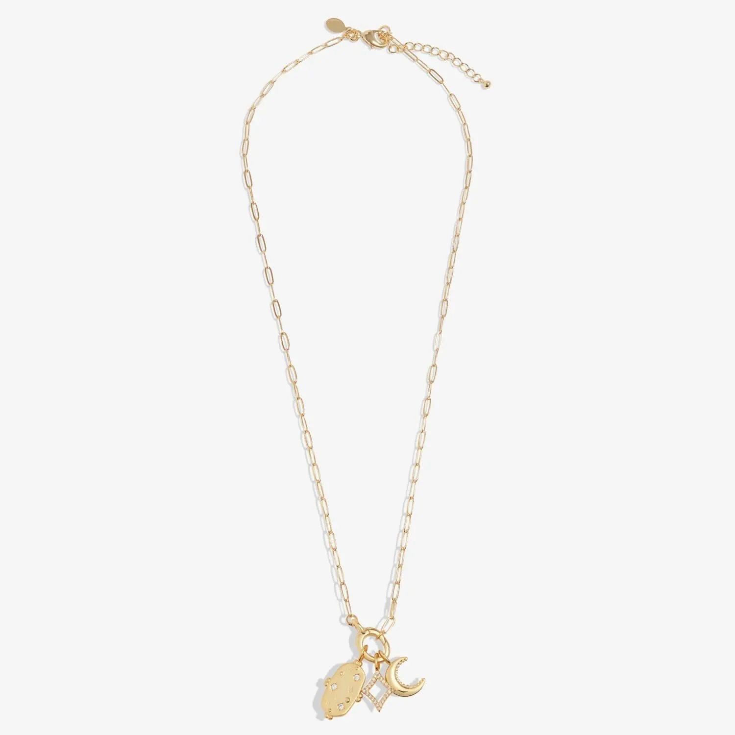 Little Links Oval Clasp Celestial Charms Gold Plated Necklace 7545 Joma Jewellery