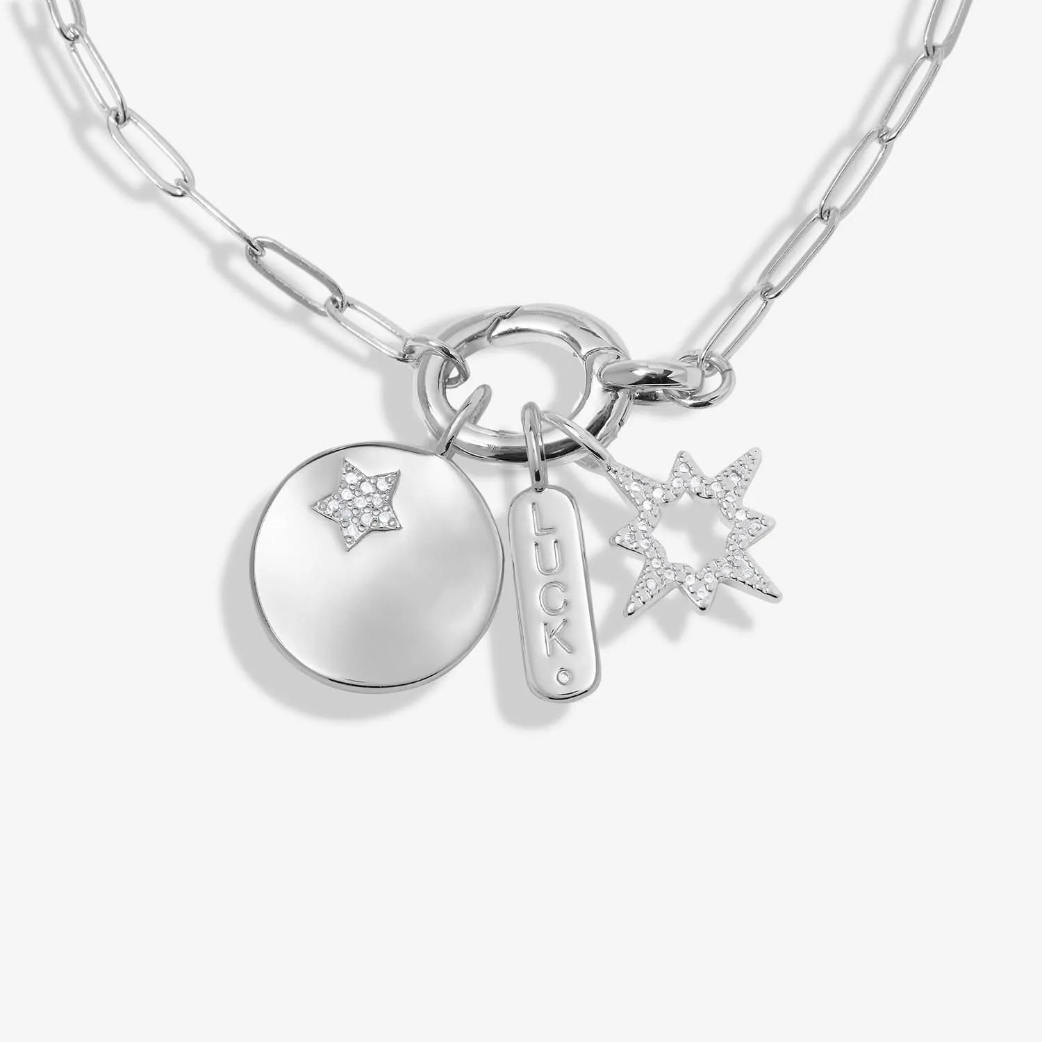 Little Links Oval Clasp Luck Charms Silver Plated Bracelet 7543 Joma Jewellery