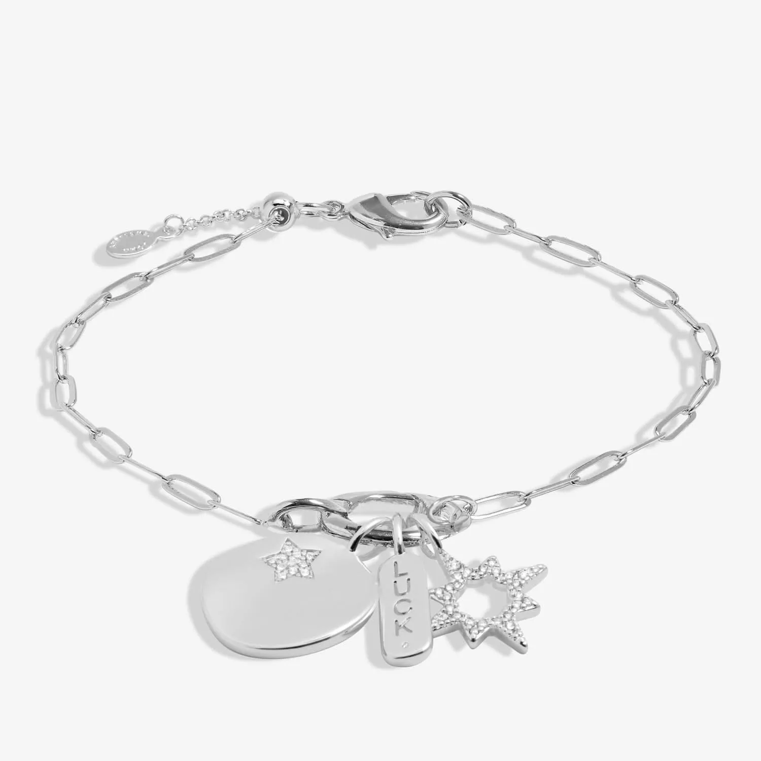 Little Links Oval Clasp Luck Charms Silver Plated Bracelet 7543 Joma Jewellery
