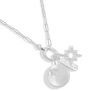 Little Links Oval Clasp Luck Charms Silver Plated Necklace 7549 Joma Jewellery