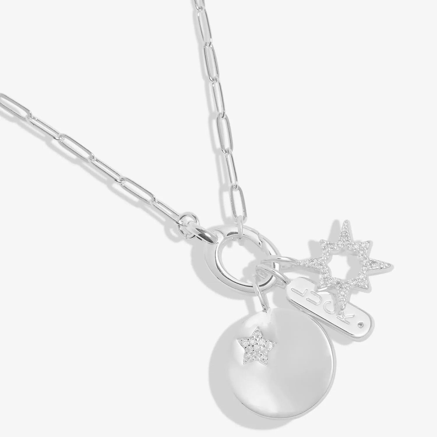 Little Links Oval Clasp Luck Charms Silver Plated Necklace 7549 Joma Jewellery