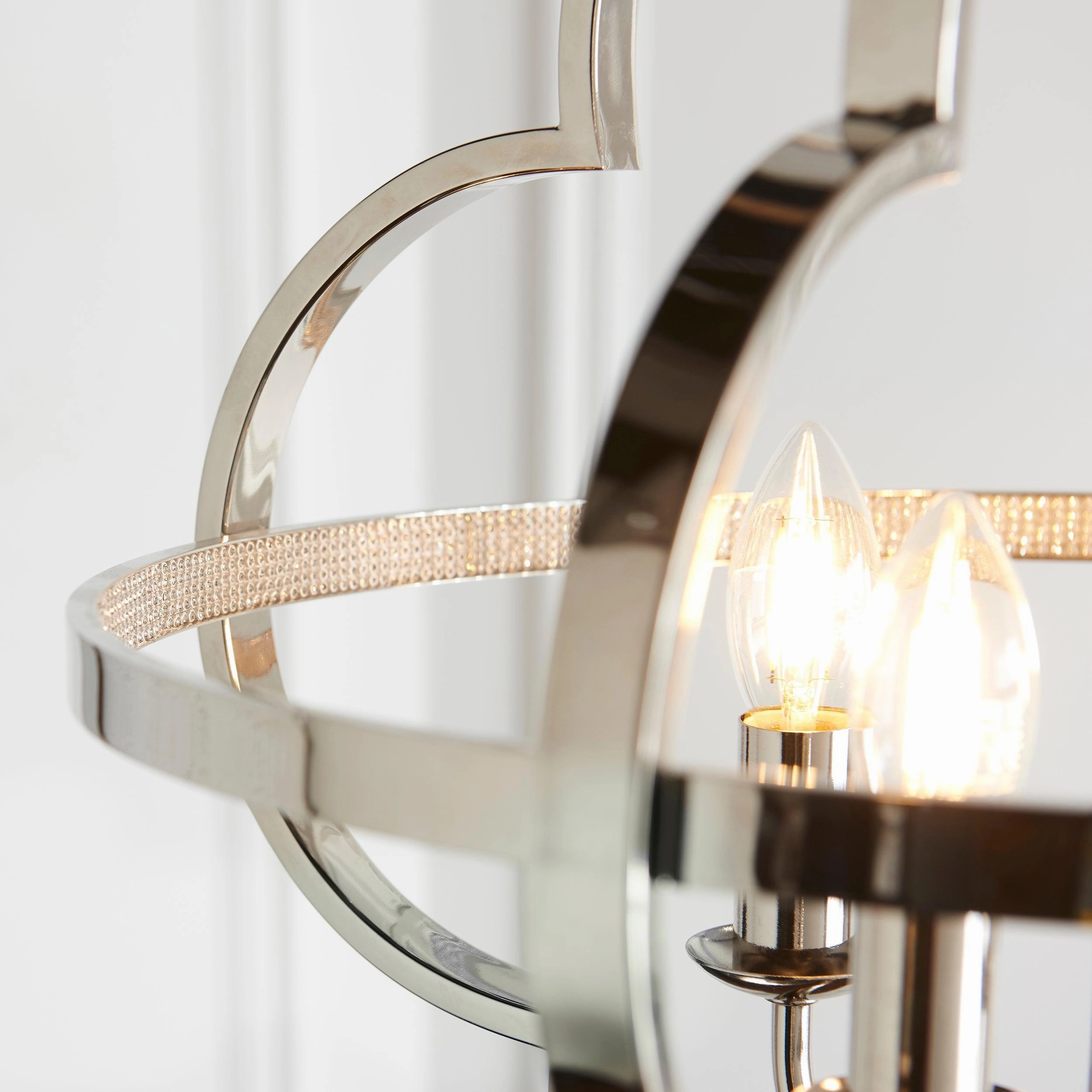 Living Lights Charles 4 Light Nickel Ceiling Pendant