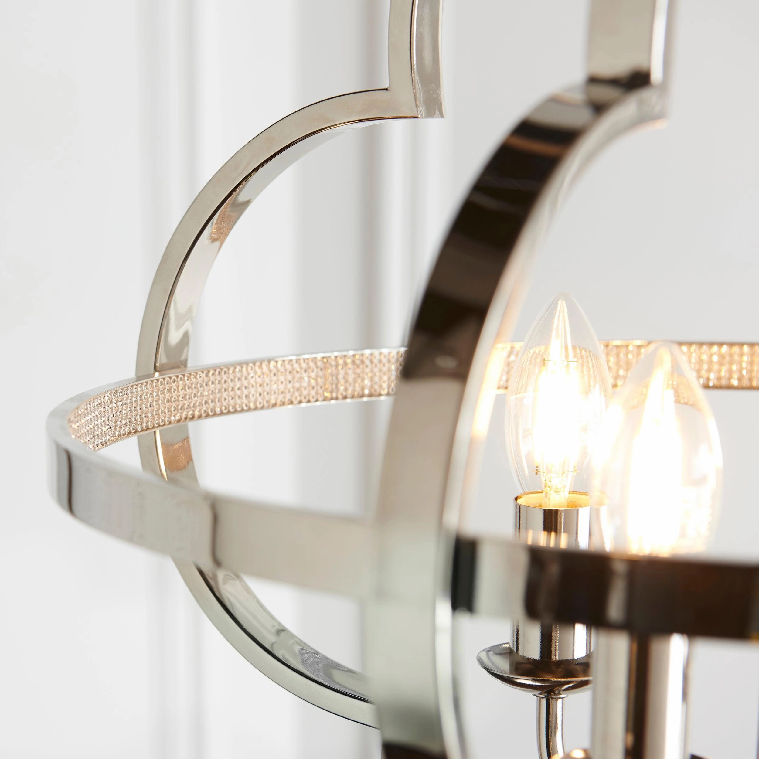 Living Lights Charles 4 Light Nickel Ceiling Pendant