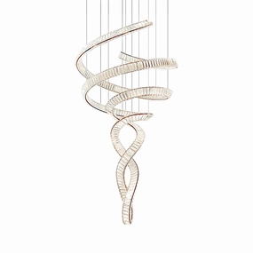 Long Spiral Crystal Chandelier flowerpot LED lamp