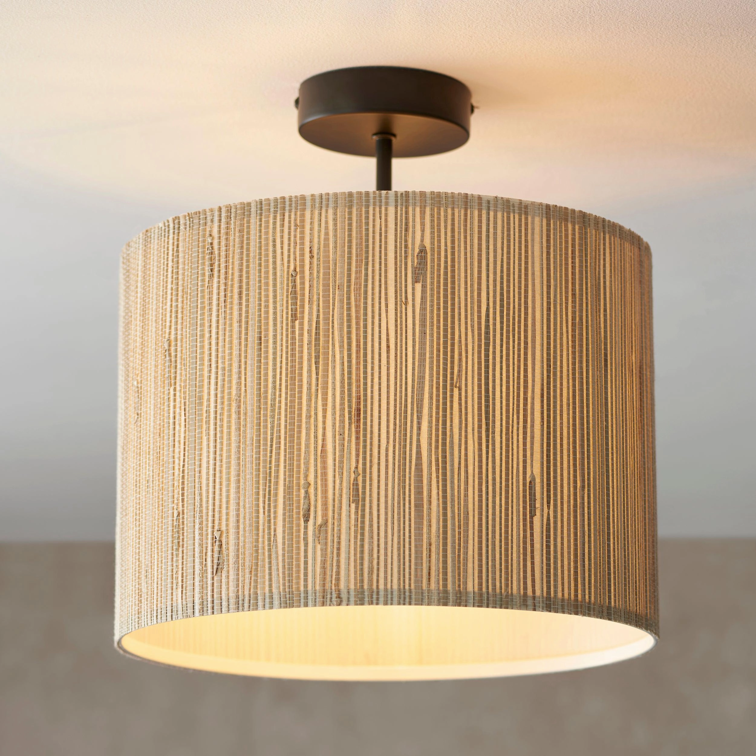 Longshore 1 Light Black Semi Flush Ceiling Light