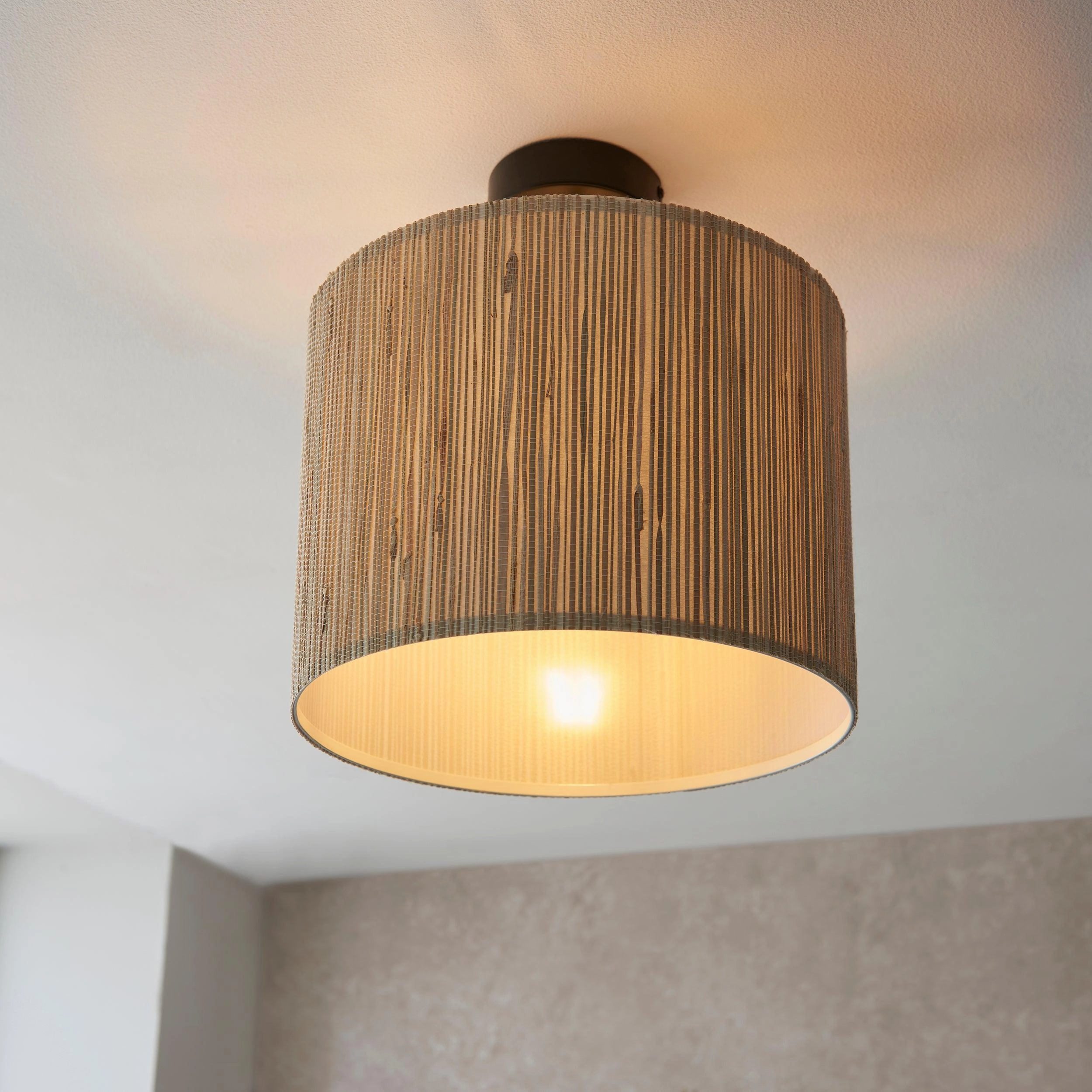 Longshore 1 Light Black Semi Flush Ceiling Light