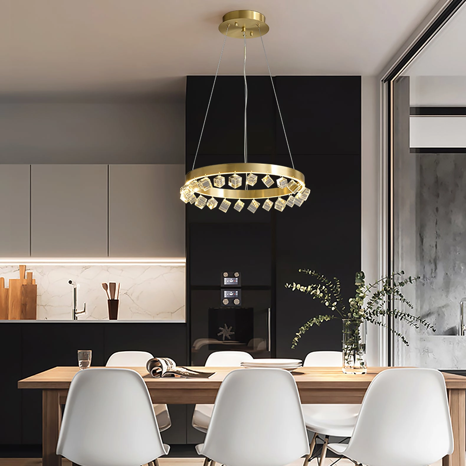 Loop Crystal Chandelier