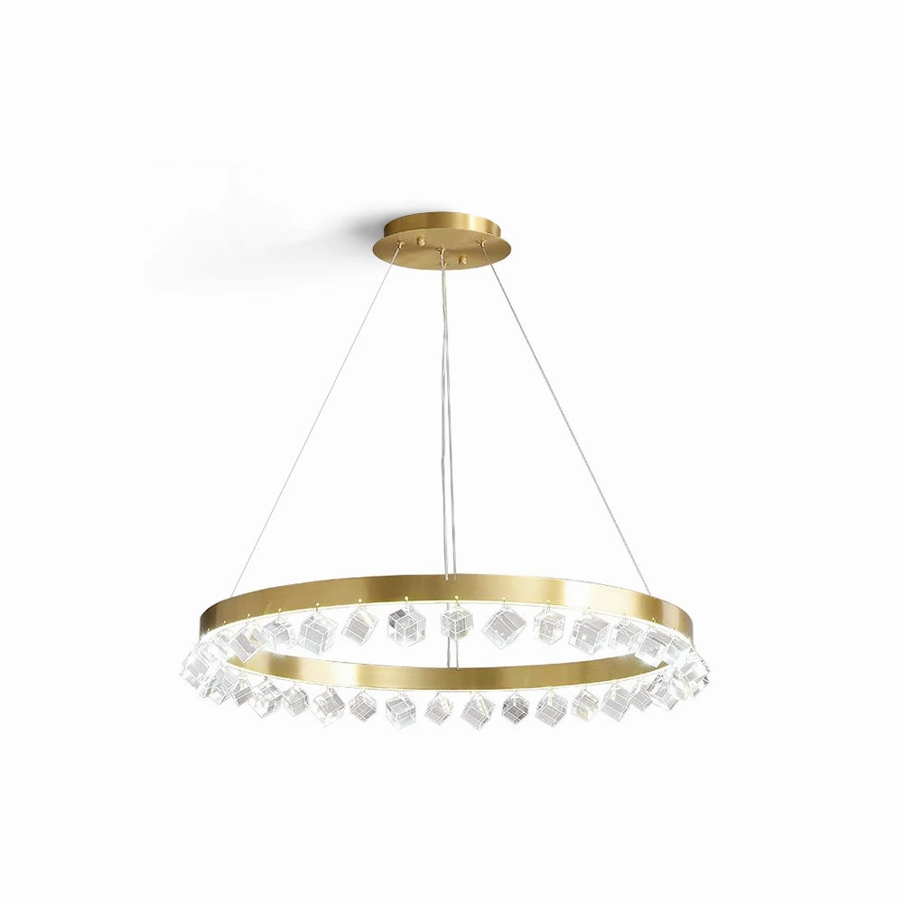 Loop Crystal Chandelier flowerpot LED lamp
