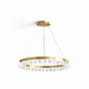 Loop Crystal Chandelier flowerpot LED lamp