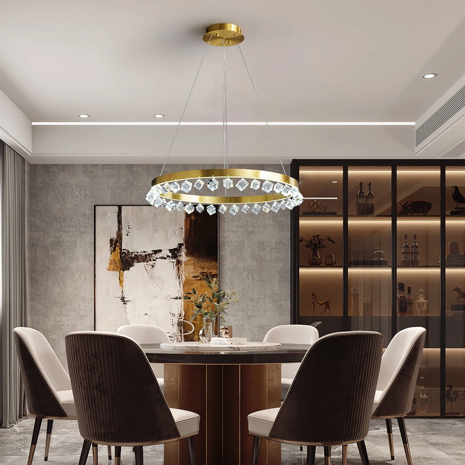 Loop Crystal Chandelier