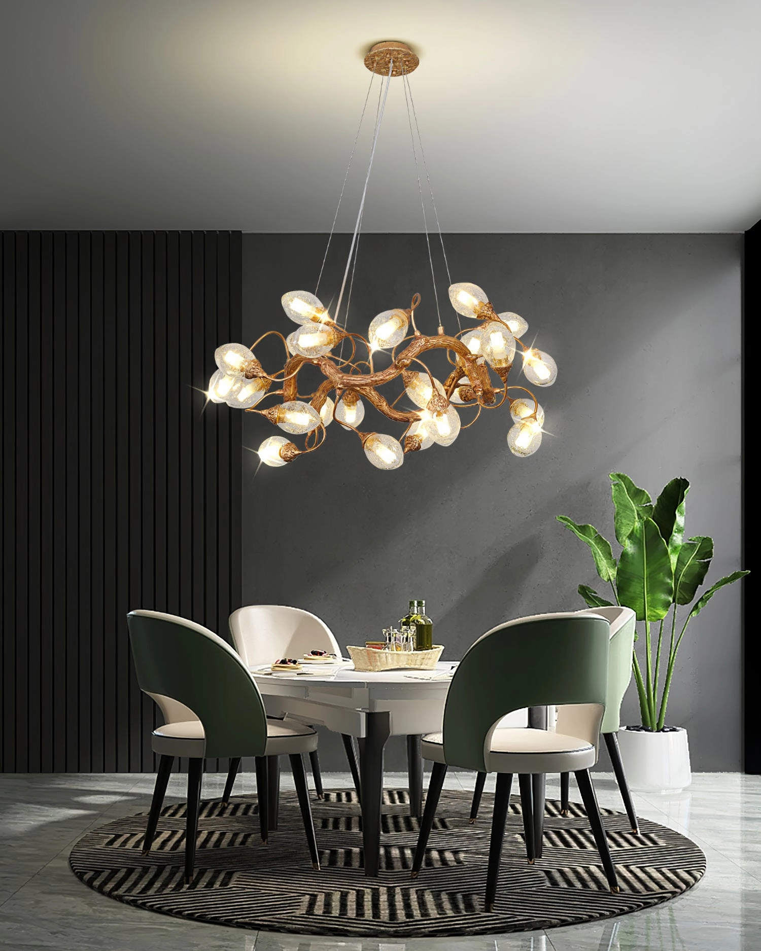 Lotus Brass Chandeliers