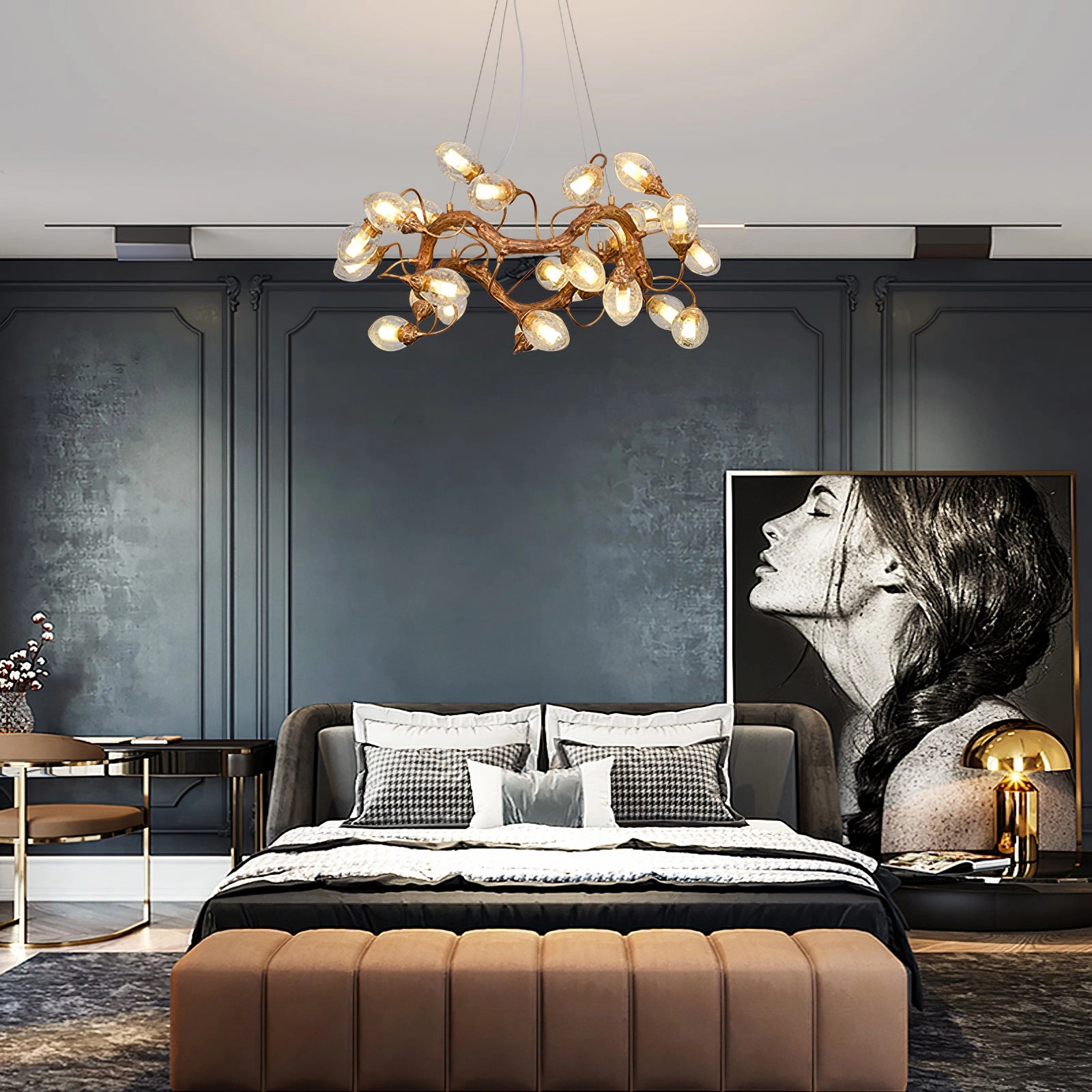 Lotus Brass Chandeliers