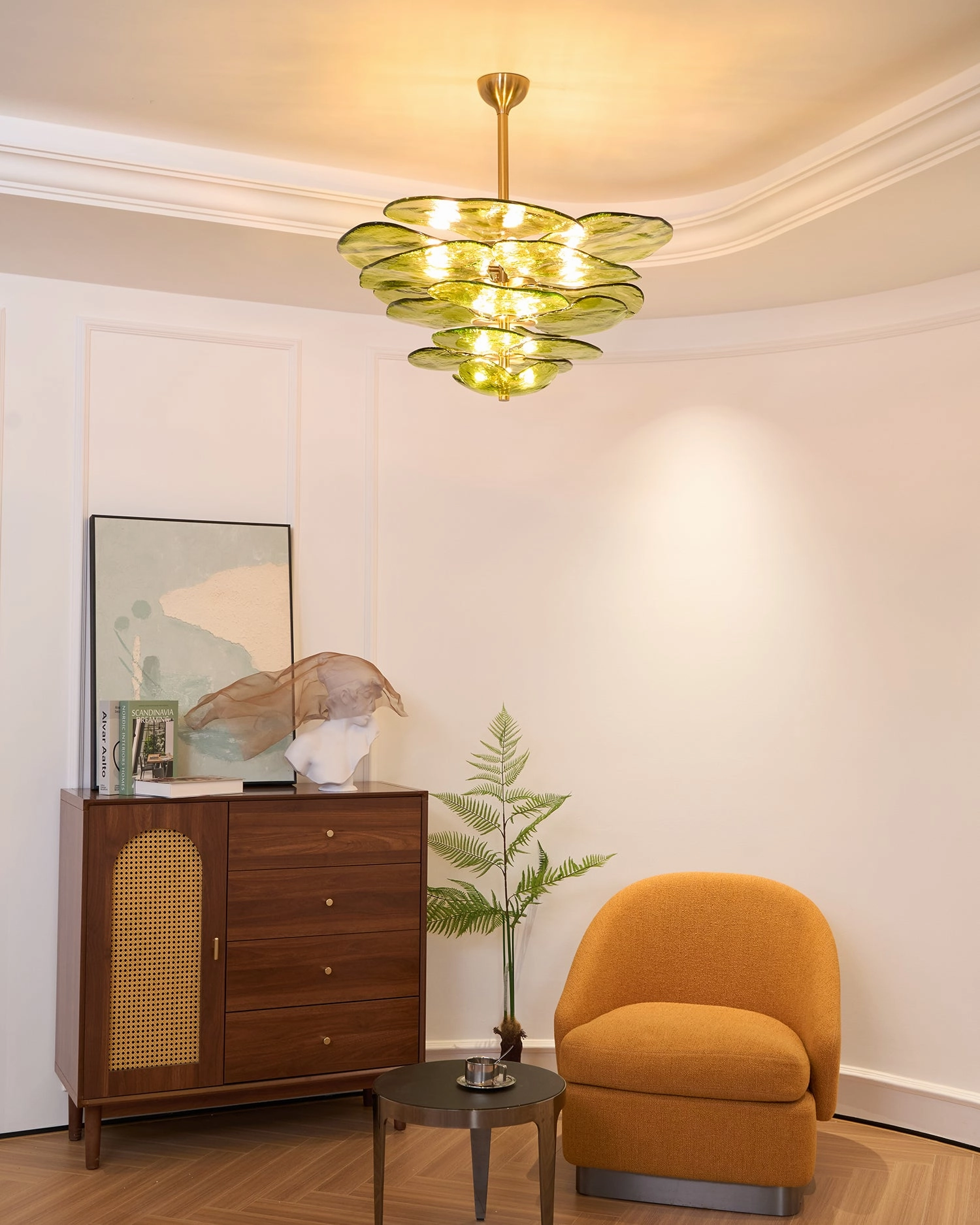 Lotus Leaf Murano Chandelier