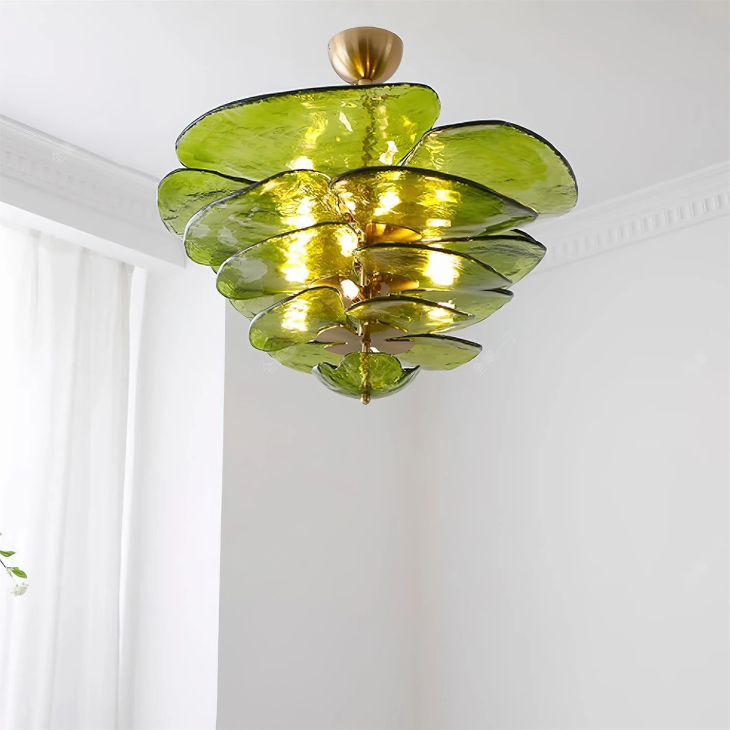 Lotus Leaf Murano Chandelier