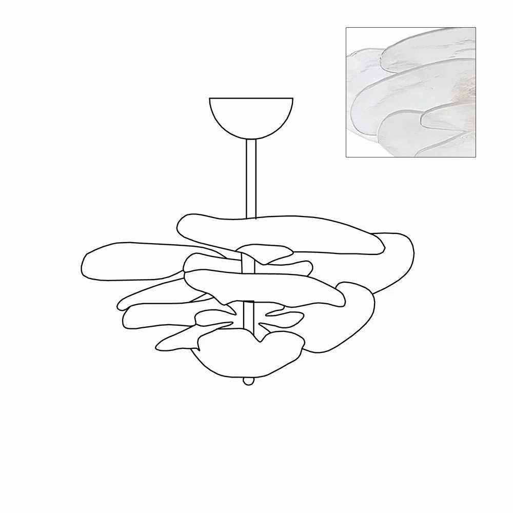 Lotus Leaf Murano Chandelier