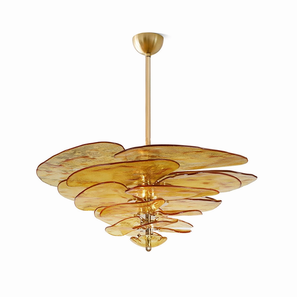 Lotus Leaf Murano Chandelier flowerpot LED lamp