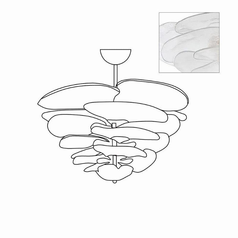 Lotus Leaf Murano Chandelier
