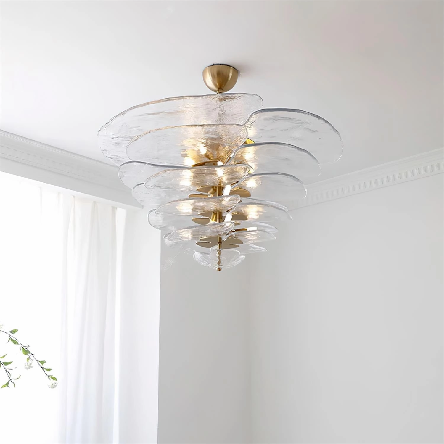 Lotus Leaf Murano Chandelier
