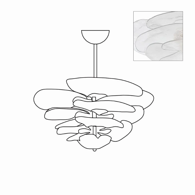 Lotus Leaf Murano Chandelier