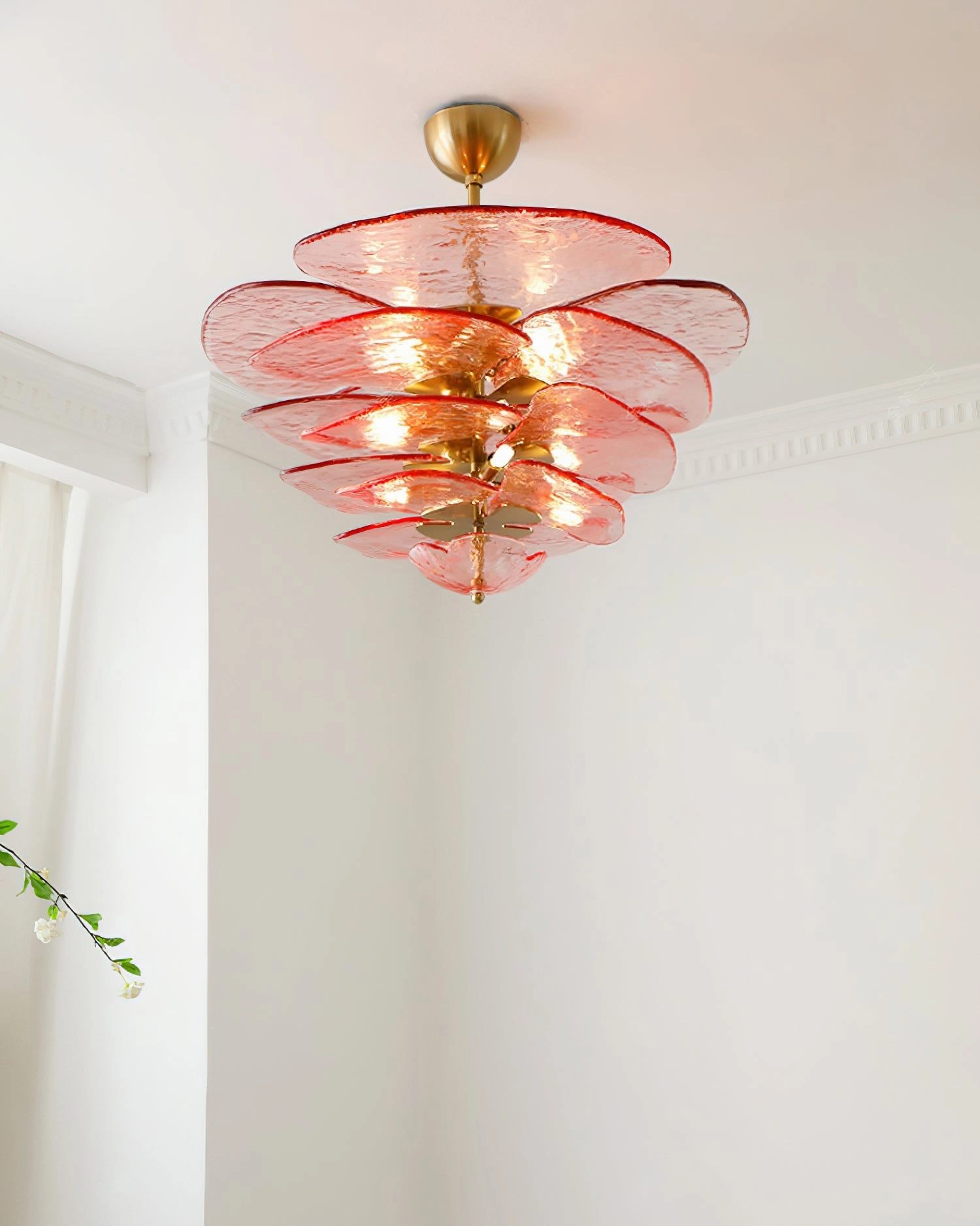Lotus Leaf Murano Chandelier