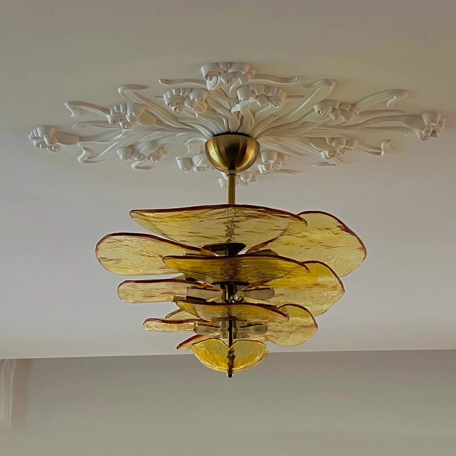 Lotus Leaf Murano Chandelier