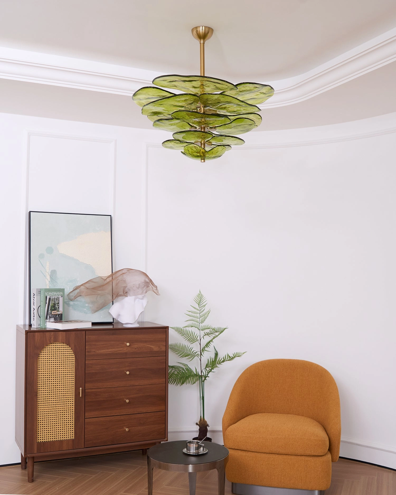 Lotus Leaf Murano Chandelier