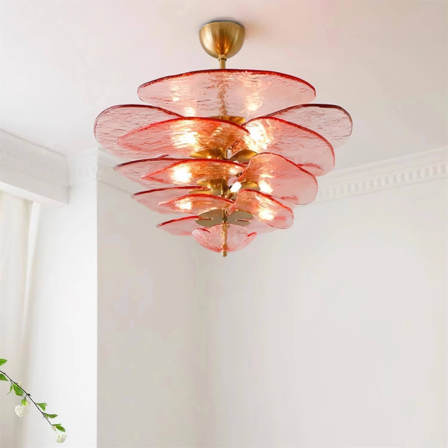 Lotus Leaf Murano Chandelier
