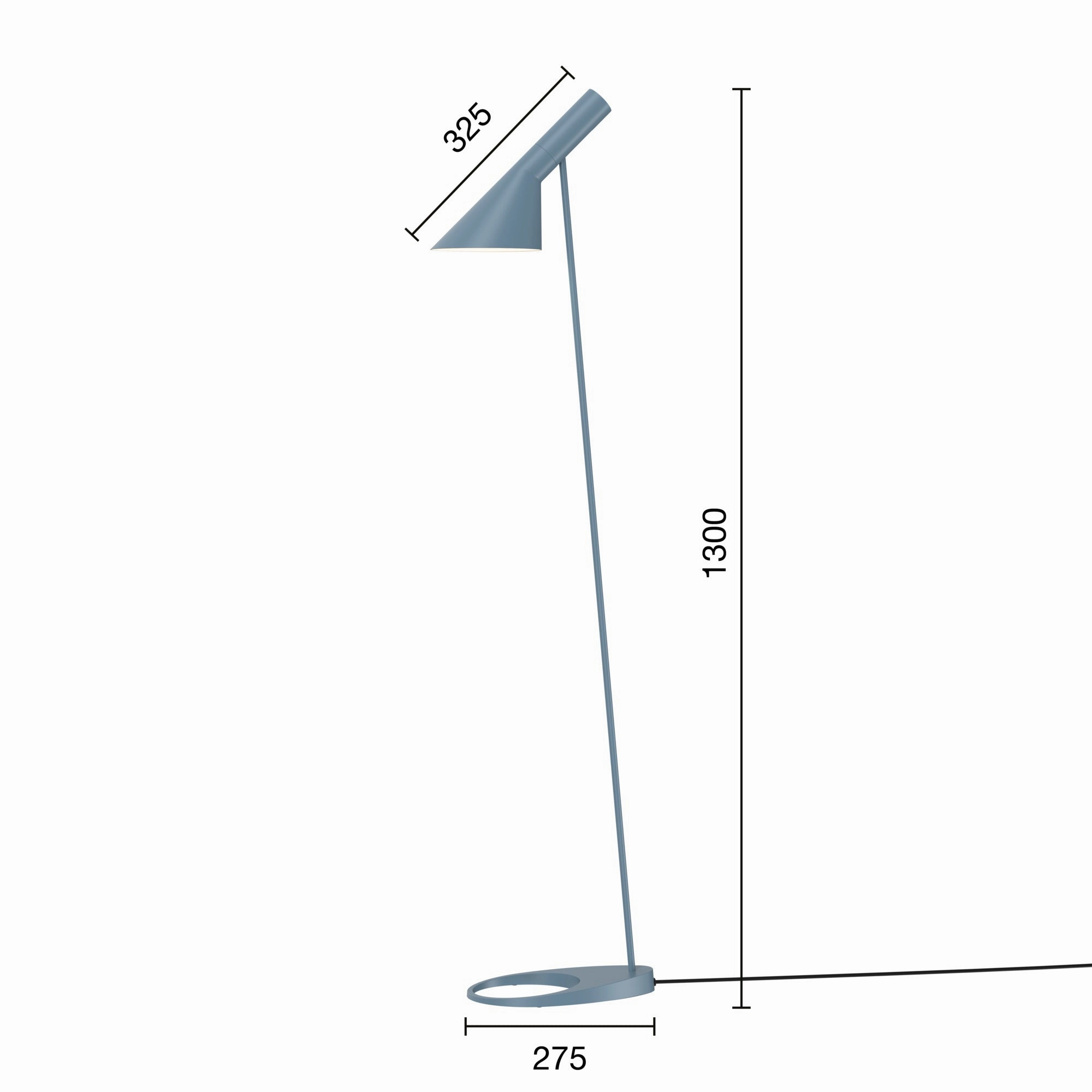 Louis Poulsen Aj Floor Lamp, Dusty Blue