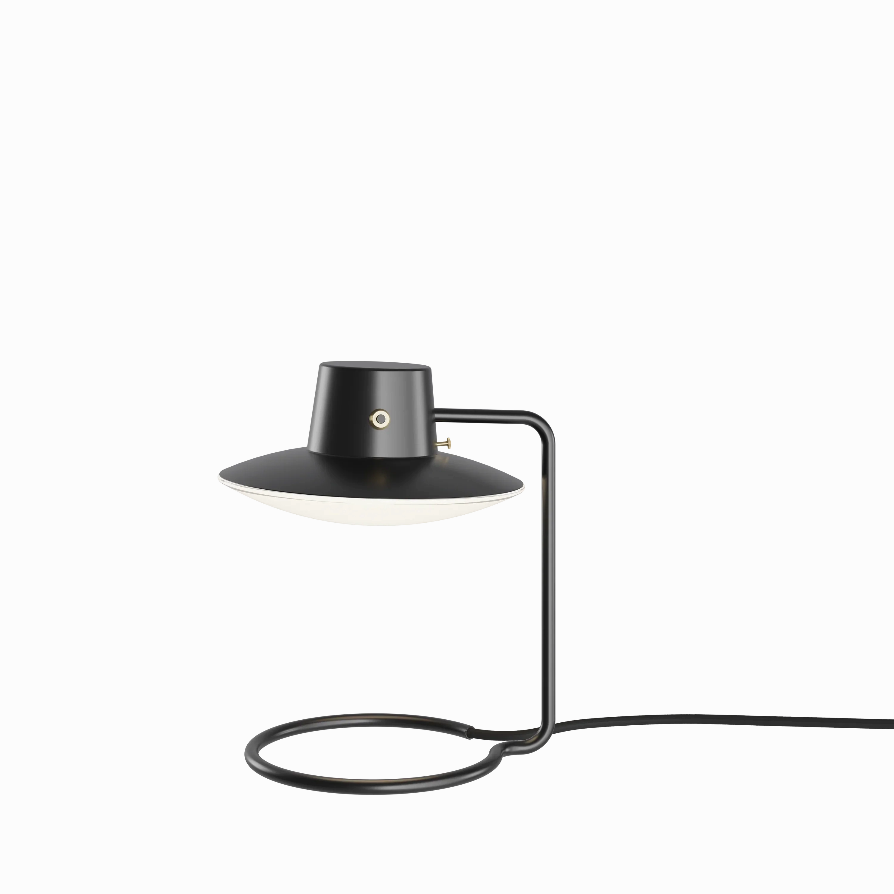 Louis Poulsen Aj Oxford Table Lamp Metal Black/Opal Glass  28 Cm