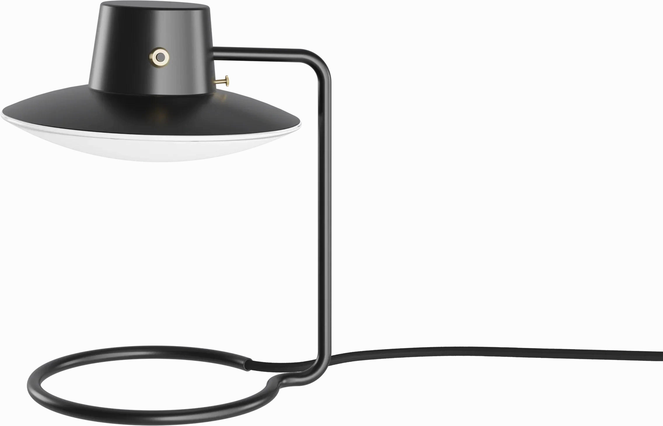 Louis Poulsen Aj Oxford Table Lamp Metal Black/Opal Glass  28 Cm
