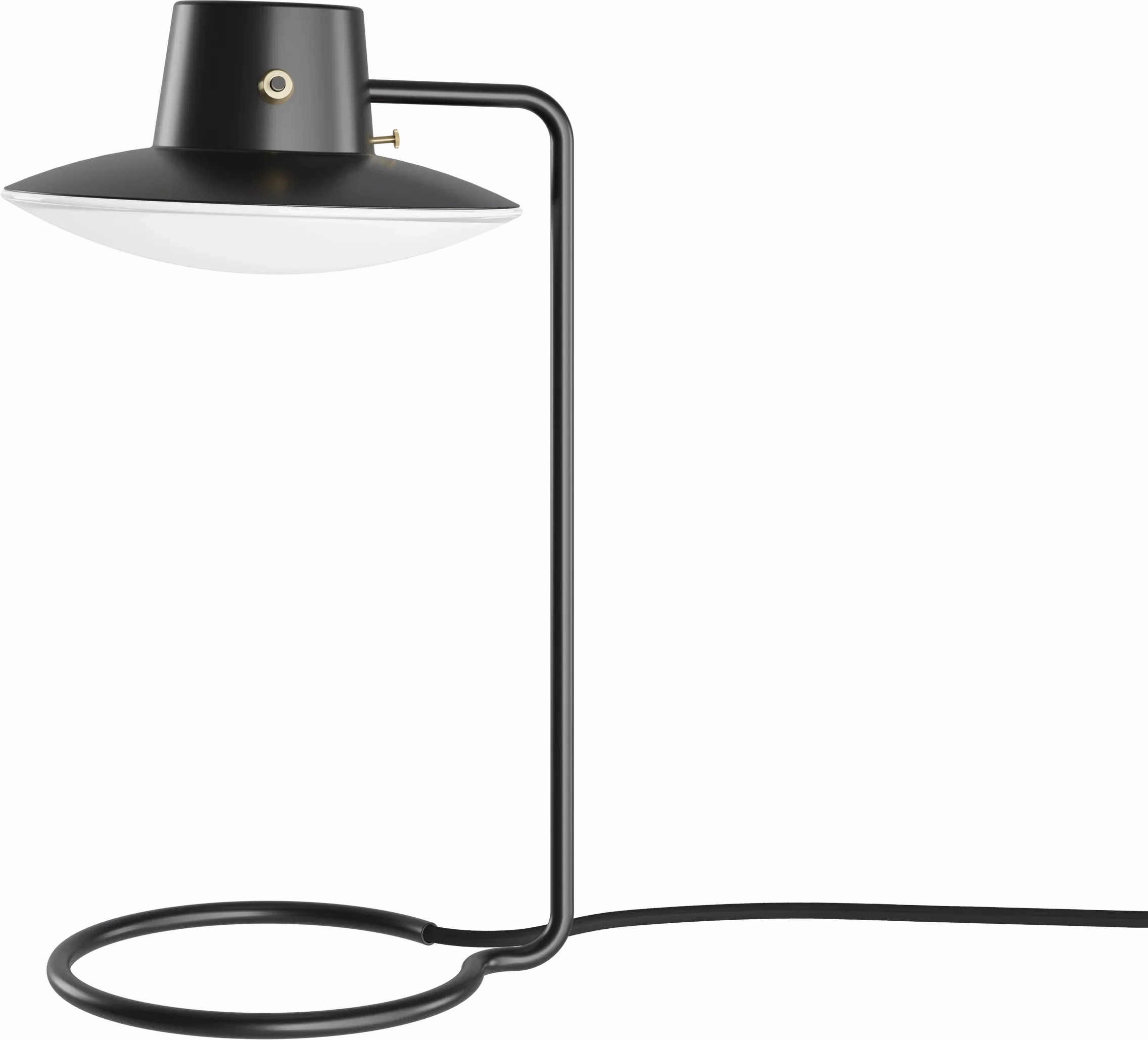 Louis Poulsen Aj Oxford Table Lamp Metal Black/Opal Glass  41 Cm