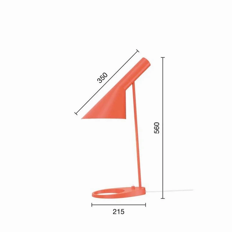 Louis Poulsen Aj Table Lamp, Eletric Orange