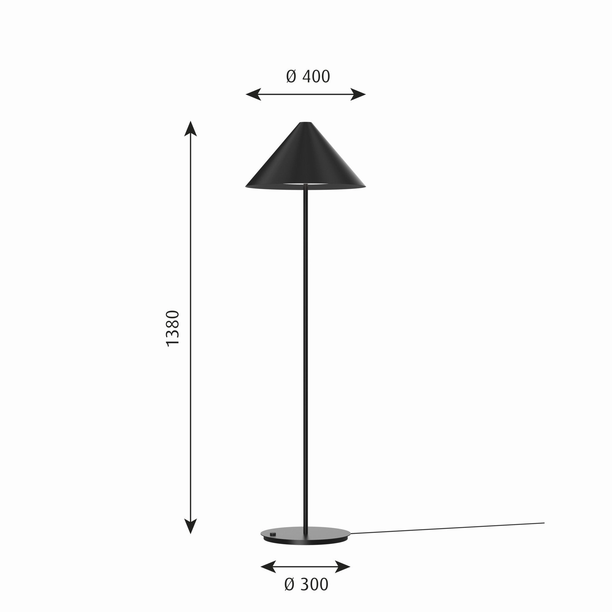 Louis Poulsen Keglen Floor Lamp, Black