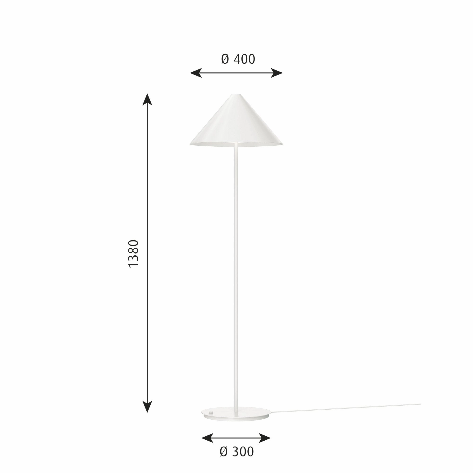 Louis Poulsen Keglen Floor Lamp, White