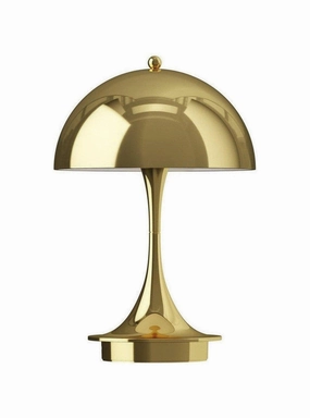 Louis Poulsen Panthella 160 Portable Table Lamp V3, Brass Metallised designer outdoor lamp
