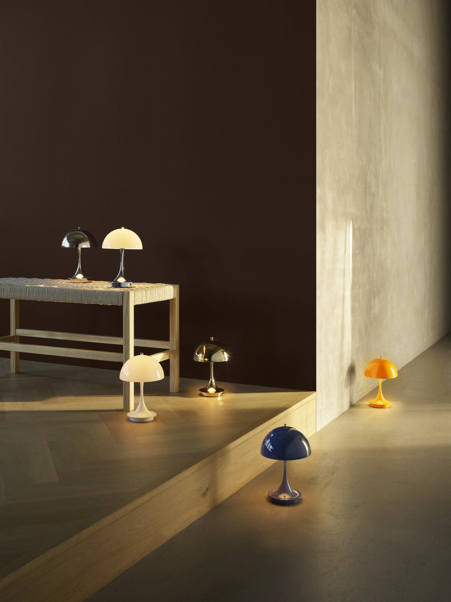 Louis Poulsen Panthella 160 Portable Table Lamp V3, Opal Beige