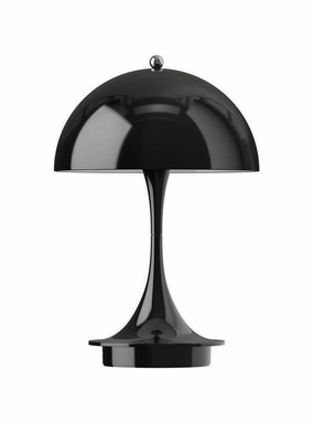 Louis Poulsen Panthella 160 Portable Table Lamp V3, Opaque Black designer outdoor lamp