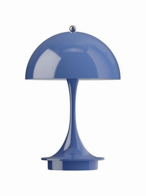 Louis Poulsen Panthella 160 Portable Table Lamp V3, Opaque Indigo Blue designer outdoor lamp