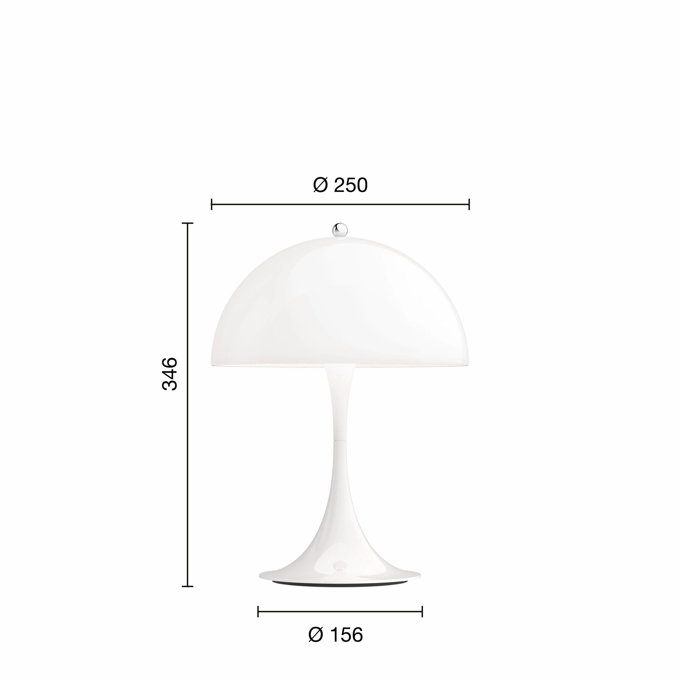 Louis Poulsen Panthella 250 Portable Table Lamp, Opal Acrylic