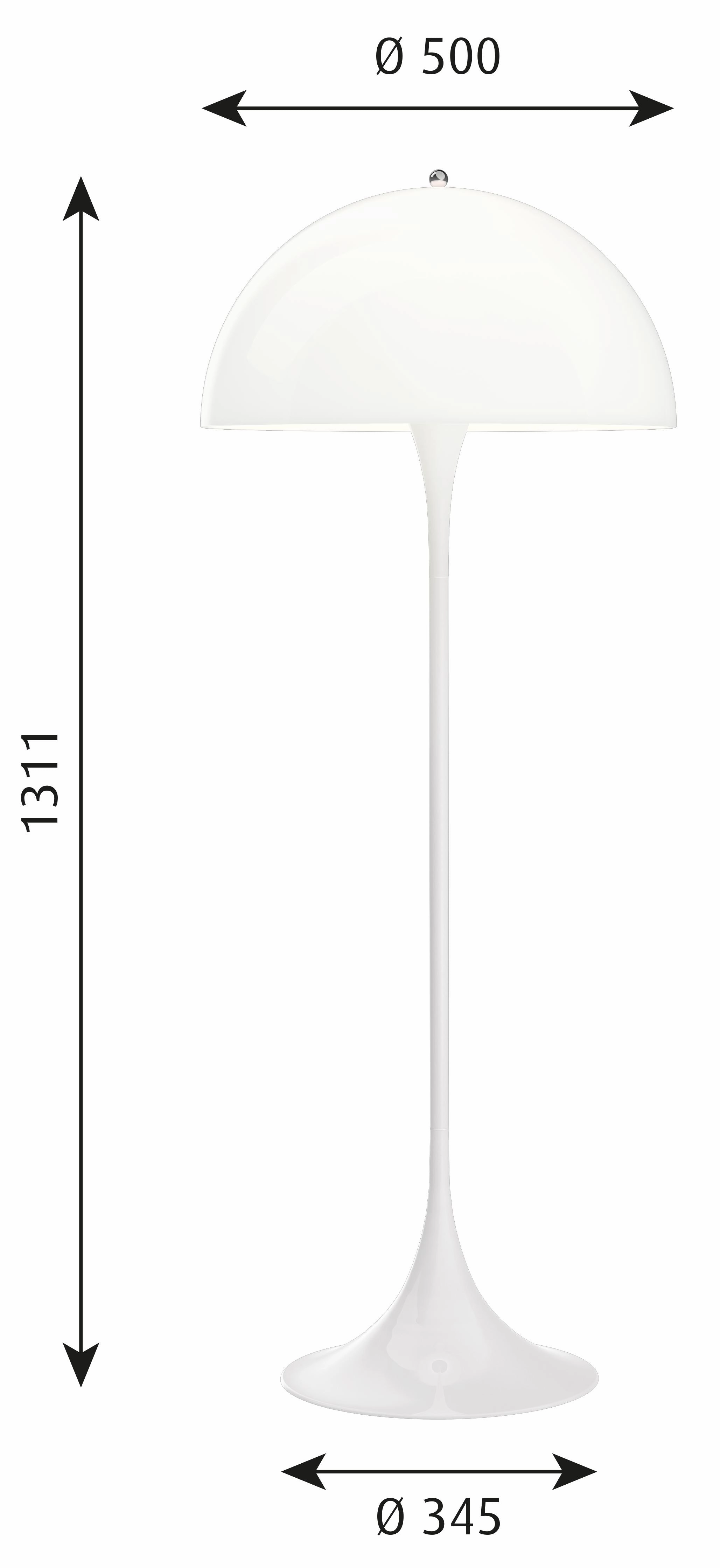 Louis Poulsen Panthella Floor Lamp, Opal White