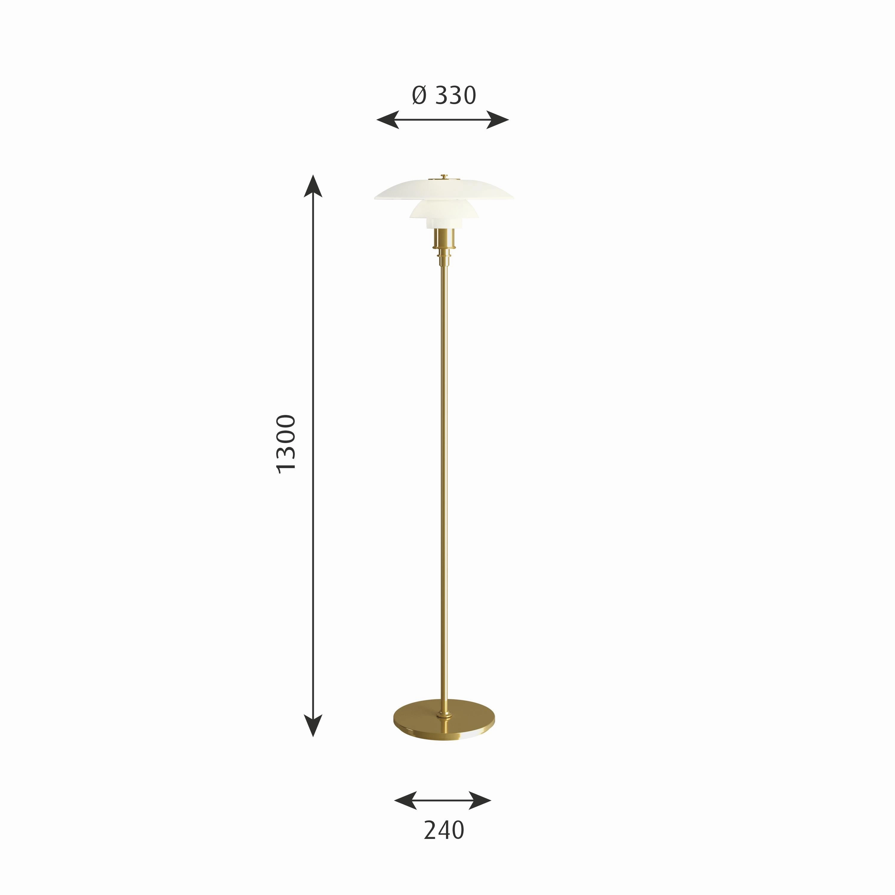 Louis Poulsen Ph 31/2 21/2 Floor Lamp, Brass