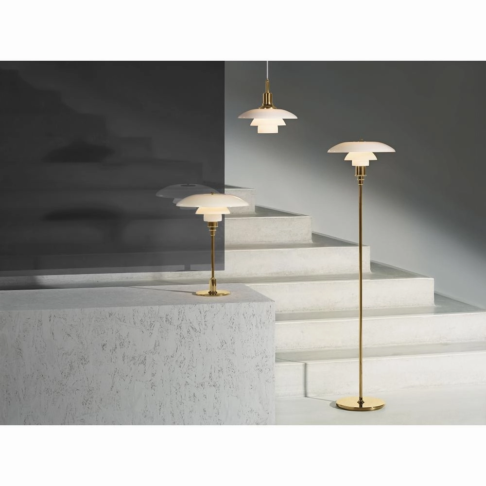Louis Poulsen Ph 31/2 21/2 Floor Lamp, Brass