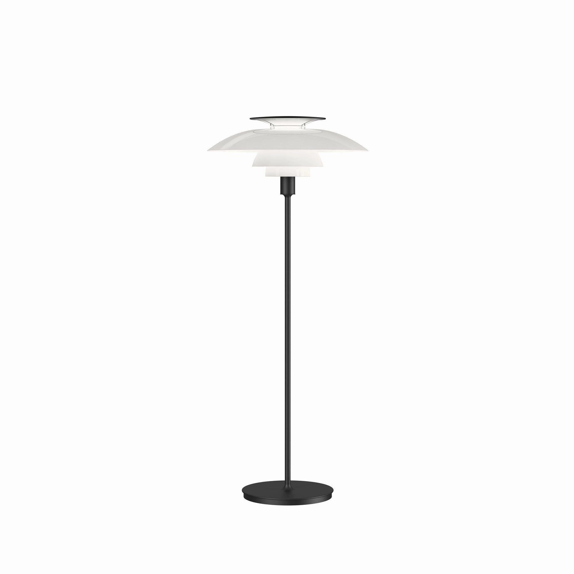 Louis Poulsen Ph 80 Floor Lamp 70 W E27 With Switch, Acrylic Opal White/Black garden LED light