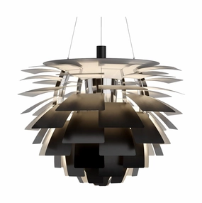 Louis Poulsen Ph Artichoke Outdoor Pendant 2119 Led 3000 K 96 W Dali ?60 Cm, Black ambient lighting fixture