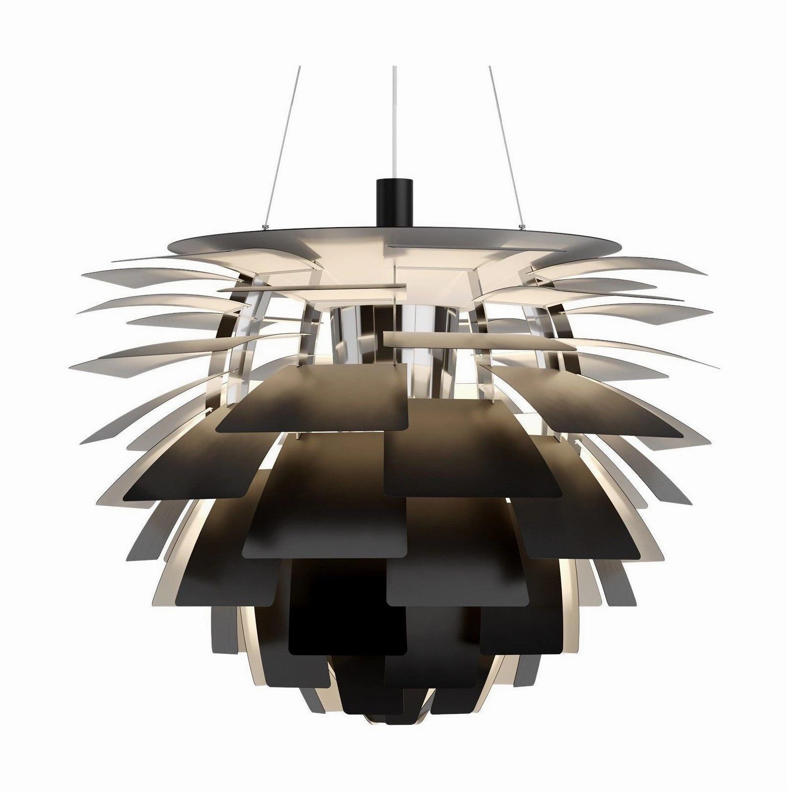 Louis Poulsen Ph Artichoke Outdoor Pendant 2606 Led 3000 K 96 W Dali ?84 Cm, Black ambient lighting fixture